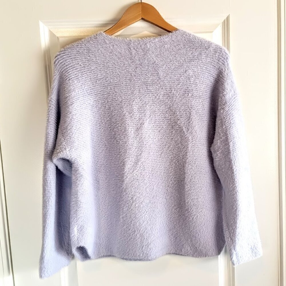 Michelle Mason Lilac Eyelash Knit Sweater — image 2 of 5